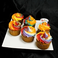 Vibrant Rainbow Cupcakes